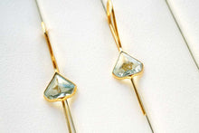 画像をギャラリービューアに読み込む, 宝石質 ジェムストーン ブルートパーズ ヴェルメイユ 銀製+K18GP ピアス