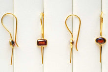 Load image into Gallery viewer, (2種)宝石質 ジェムストーン モザンビークガーネット ヴェルメイユ 銀製+K18GP ピアス 柘榴石