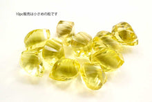 画像をギャラリービューアに読み込む, (10pc/半連/1連)グリーンゴールド レモンクォーツ ツイステッド ドロップ