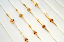 画像をギャラリービューアに読み込む, (4種)宝石質 ジェムストーン シトリン ヴェルメイユ 銀製+K18GP ピアス 黃水晶