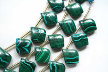 画像をギャラリービューアに読み込む, (2/10pc)マラカイト クリソコラ スムース リーフシェイプ