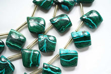 画像をギャラリービューアに読み込む, (2/10pc)マラカイト クリソコラ スムース リーフシェイプ