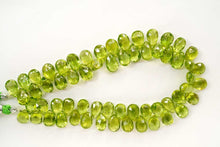 Load image into Gallery viewer, (半連/1連)ペリドット ファセット ペアシェイプ