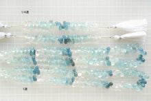画像をギャラリービューアに読み込む, (1/4連,半連,1連)サンタマリアカラー アクアマリン ファセット ドロップ