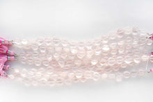 Load image into Gallery viewer, (11 grains per row) High quality large rose quartz concave pear shaped cut beads