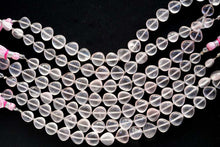 Load image into Gallery viewer, (11 grains per row) High quality large rose quartz concave pear shaped cut beads