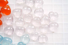 画像をギャラリービューアに読み込む, (A.B.C)高品質 カーネリアン ローズクォーツ サンタマリア アクアマリン 上部片穴 スムース ハートシェイプ