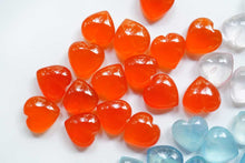 画像をギャラリービューアに読み込む, (A.B.C)高品質 カーネリアン ローズクォーツ サンタマリア アクアマリン 上部片穴 スムース ハートシェイプ