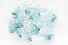 画像をギャラリービューアに読み込む, (1/4連,半連,1連)サンタマリアカラー アクアマリン ファセット ドロップ