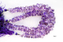 画像をギャラリービューアに読み込む, (No.1-3)高品質 アメシスト 20cm ファセット ドロップ