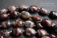 Load image into Gallery viewer, (半連/1連)高品質 クレイジーレース ジャスパー ファセットオーバル マイクロカット