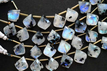 画像をギャラリービューアに読み込む, (2/10pc)宝石質 ホワイトラブラドライト ブラックスポット リーフシェイプ
