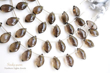 Load image into Gallery viewer, (半連/1連)高品質 スモーキークォーツ フラットシャンデリア マイクロカット