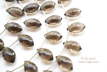 Load image into Gallery viewer, (半連/1連)高品質 スモーキークォーツ フラットシャンデリア マイクロカット