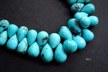 Load image into Gallery viewer, (No.1-4)アリゾナ産 ターコイズ ファセット ドロップ 21cm