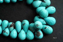Load image into Gallery viewer, (No.1-4)アリゾナ産 ターコイズ ファセット ドロップ 21cm