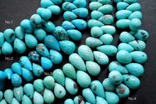 Load image into Gallery viewer, (No.1-4)アリゾナ産 ターコイズ ファセット ドロップ 21cm
