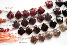 画像をギャラリービューアに読み込む, (4色)ムーアカイト リーフシェイプ レッド ココア ブラウン ミックス