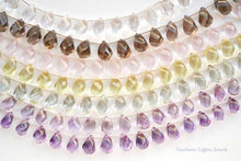 Load image into Gallery viewer, (6pcs/1連)宝石質 アメシスト ツイストドロップ スクリュードロップ