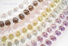 画像をギャラリービューアに読み込む, (6pcs/1連)宝石質 ロック・クリスタル ツイストドロップ スクリュードロップ