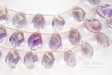 画像をギャラリービューアに読み込む, (6pcs/1連)宝石質 ピンクアメシスト ツイストドロップ スクリュードロップ