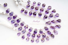 Load image into Gallery viewer, (6pcs/1連)宝石質 アメシスト ツイストドロップ スクリュードロップ