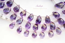 Load image into Gallery viewer, (6pcs/1連)宝石質 アメシスト ツイストドロップ スクリュードロップ