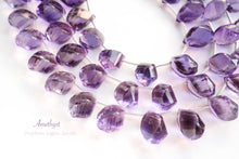Load image into Gallery viewer, (6pcs/1連)宝石質 アメシスト ツイストドロップ スクリュードロップ