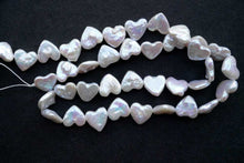 Load image into Gallery viewer, Freshwater Pearl Poppy Baroque Creo Hole White 38 cm