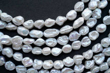 画像をギャラリービューアに読み込む, 淡水パール ホワイト 40cm ケシ風 バロック