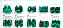 画像をギャラリービューアに読み込む, (No.1-46)クリソコラマラカイト ペアルース 上部穴あき 裏フラット