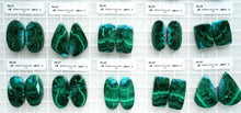 画像をギャラリービューアに読み込む, (No.1-46)クリソコラマラカイト ペアルース 上部穴あき 裏フラット