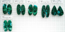 画像をギャラリービューアに読み込む, (No.1-46)クリソコラマラカイト ペアルース 上部穴あき 裏フラット
