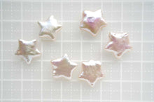 画像をギャラリービューアに読み込む, (ペア・ぽってり)淡水パール お星さま 穴なし ルース 《白》