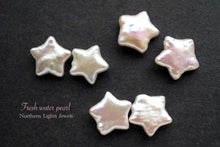 画像をギャラリービューアに読み込む, (ペア・ぽってり)淡水パール お星さま 穴なし ルース 《白》