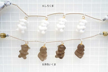 Load image into Gallery viewer, (2pcs/1連,しろくま/茶色いくま)宝石質 テディベア K14GFパーツ付き くま カービング