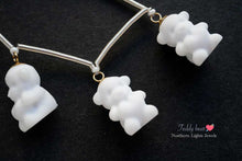 Load image into Gallery viewer, (2pcs/1連,しろくま/茶色いくま)宝石質 テディベア K14GFパーツ付き くま カービング