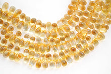 画像をギャラリービューアに読み込む, (半連/1連)宝石質 シトリン スムースドロップ