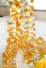 画像をギャラリービューアに読み込む, (半連/1連)宝石質 シトリン スムースドロップ