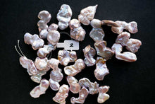 Load image into Gallery viewer, Freshwater Pearl Poppy Baroque Creo Hole White 38 cm