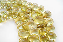 画像をギャラリービューアに読み込む, 宝石質 レモンクォーツ 18cm スムースペアシェイプ