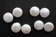 画像をギャラリービューアに読み込む, (2pc)淡水パール ホワイト コイン 無穴 ペアルース