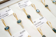Load image into Gallery viewer, (#45-51)宝石質 ジェムストーン カイヤナイト ヴェルメイユ 銀製+K18GP ピアス