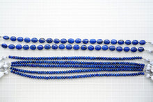 画像をギャラリービューアに読み込む, (半連/1連)上質 ラピスラズリ マイクロカット オーバルカット