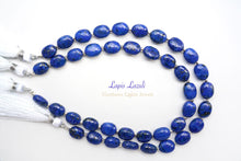 画像をギャラリービューアに読み込む, (半連/1連)上質 ラピスラズリ マイクロカット オーバルカット