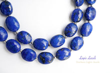 画像をギャラリービューアに読み込む, (半連/1連)上質 ラピスラズリ マイクロカット オーバルカット