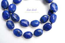 画像をギャラリービューアに読み込む, (半連/1連)上質 ラピスラズリ マイクロカット オーバルカット