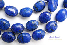 画像をギャラリービューアに読み込む, (半連/1連)上質 ラピスラズリ マイクロカット オーバルカット