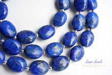 画像をギャラリービューアに読み込む, (半連/1連)上質 ラピスラズリ マイクロカット オーバルカット