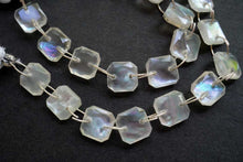 Load image into Gallery viewer, 高品質 ロック・クリスタル+MOP トリプレット ダブルホール スライス スクエア